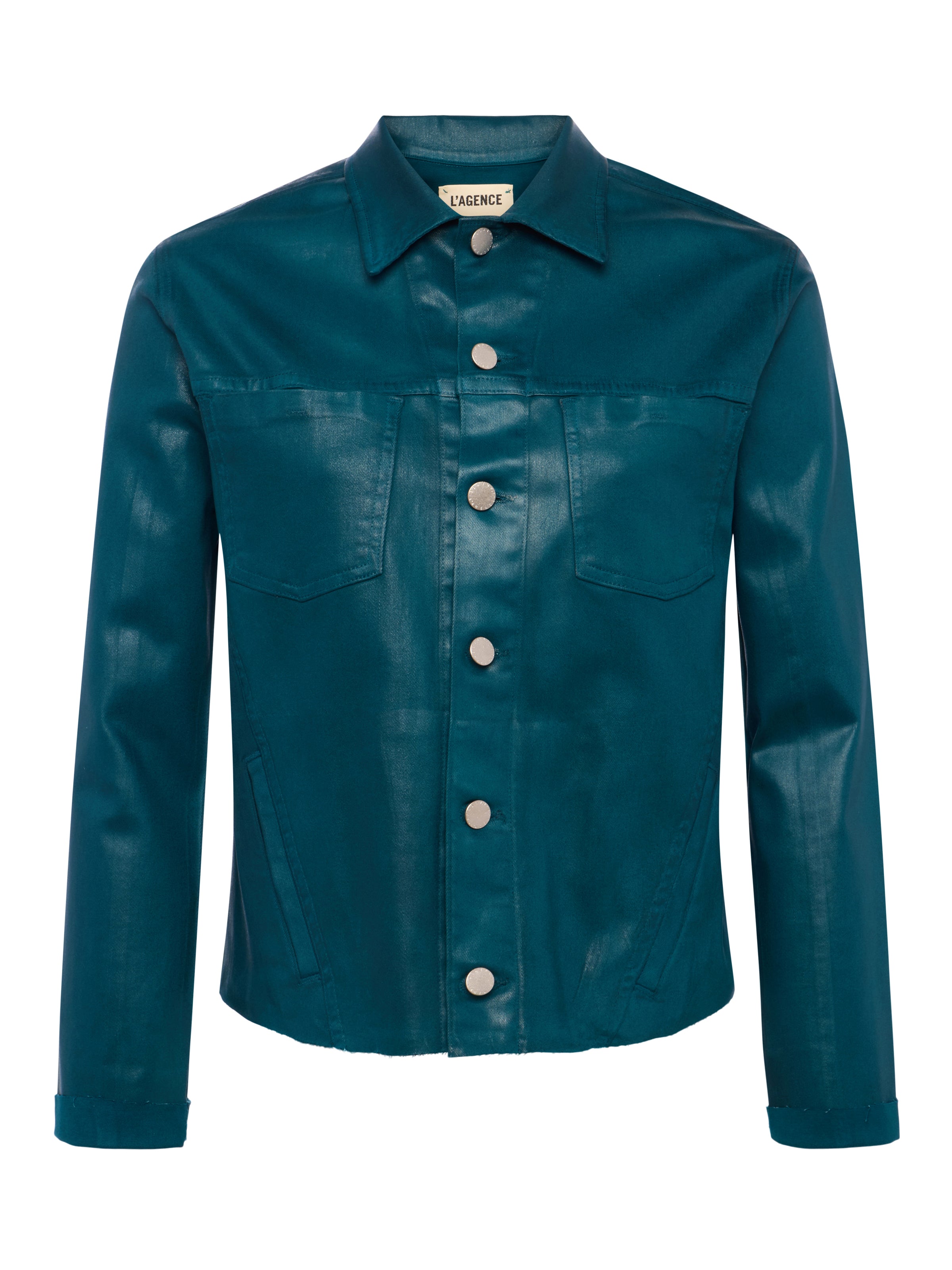 Janelle Coated Denim Jacket jacket L'AGENCE Sale