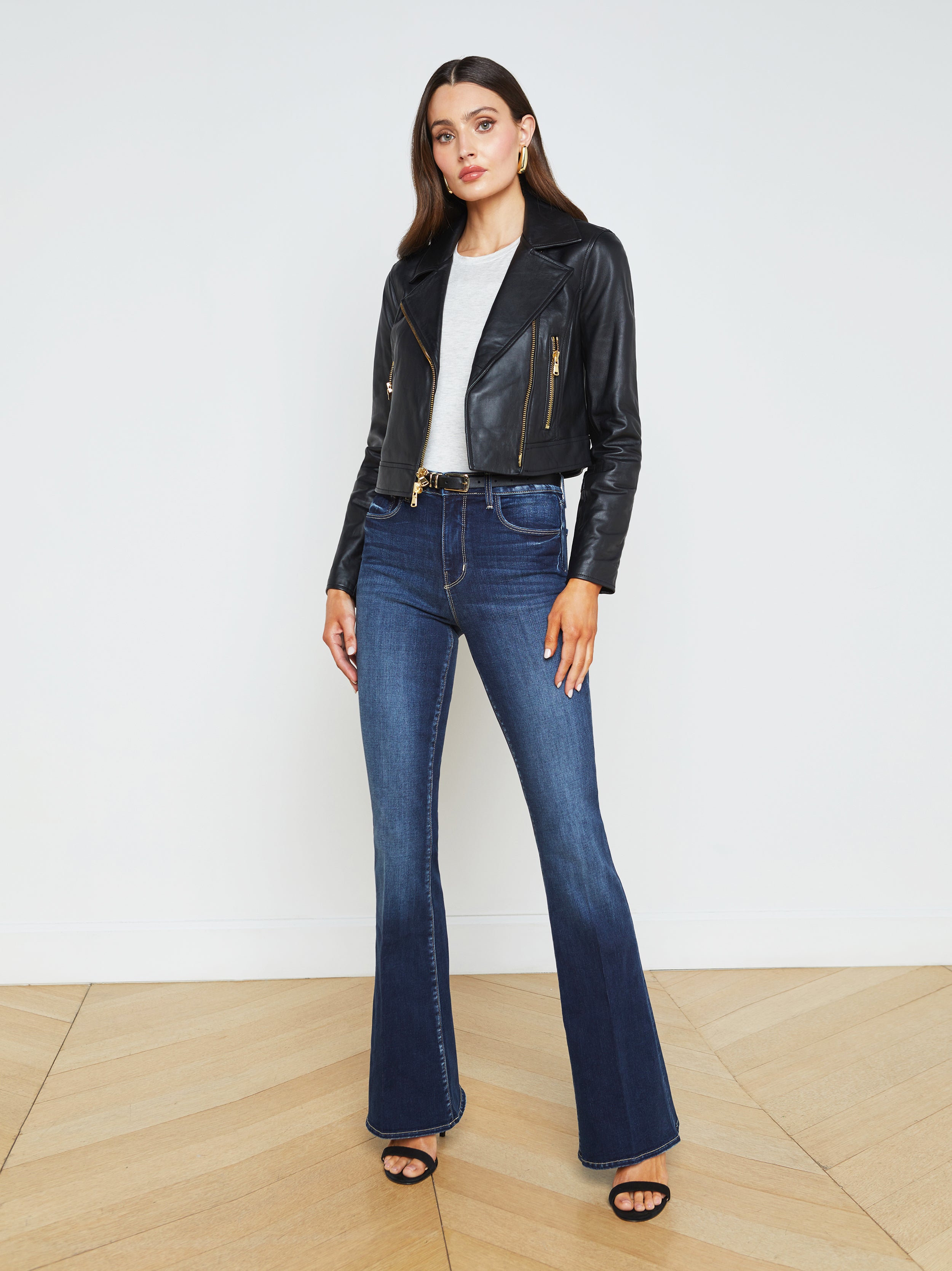 Onna Leather Jacket jacket L'AGENCE Sale