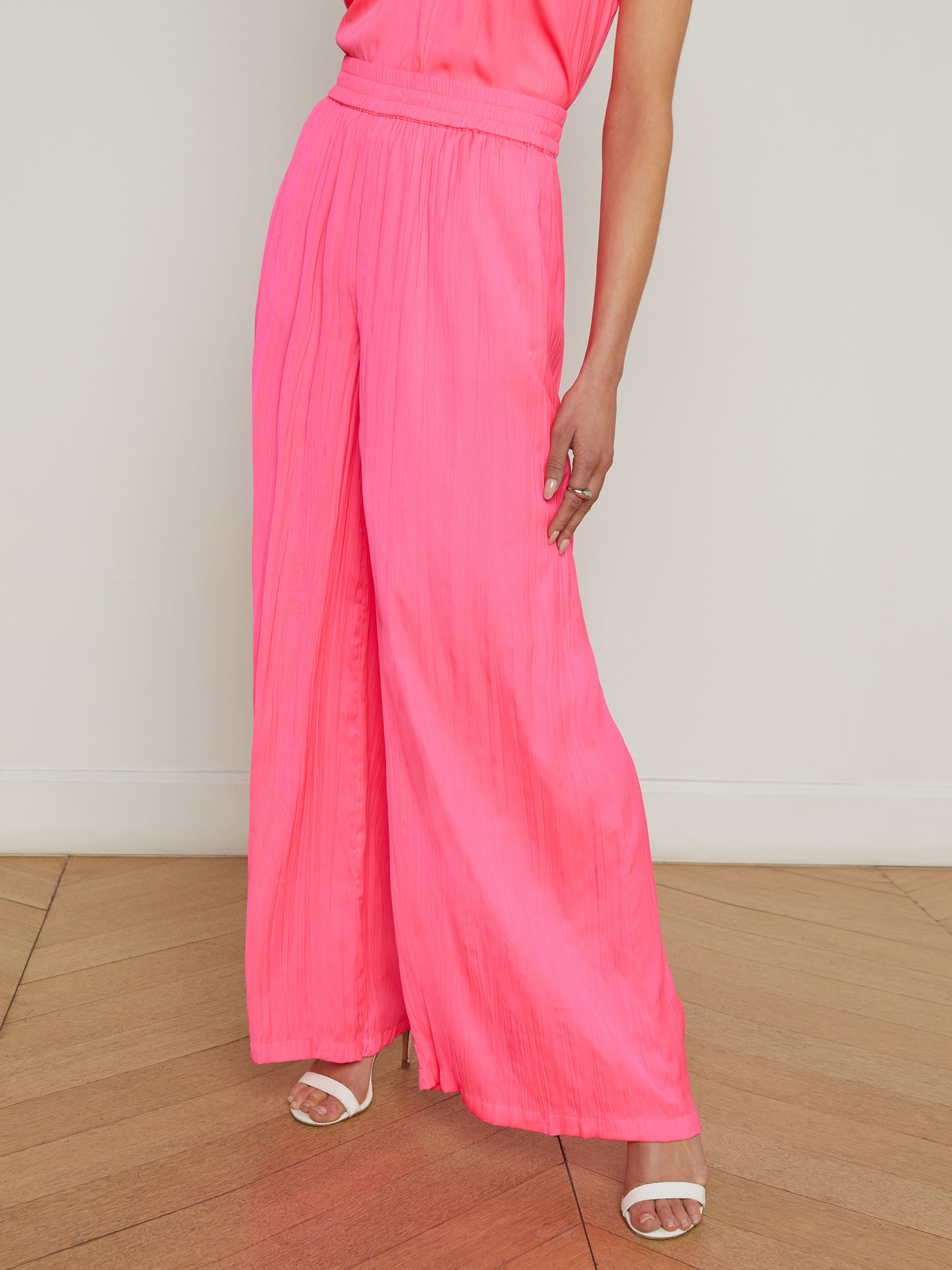 Lillian Satin Wide-Leg Pant pant L'AGENCE