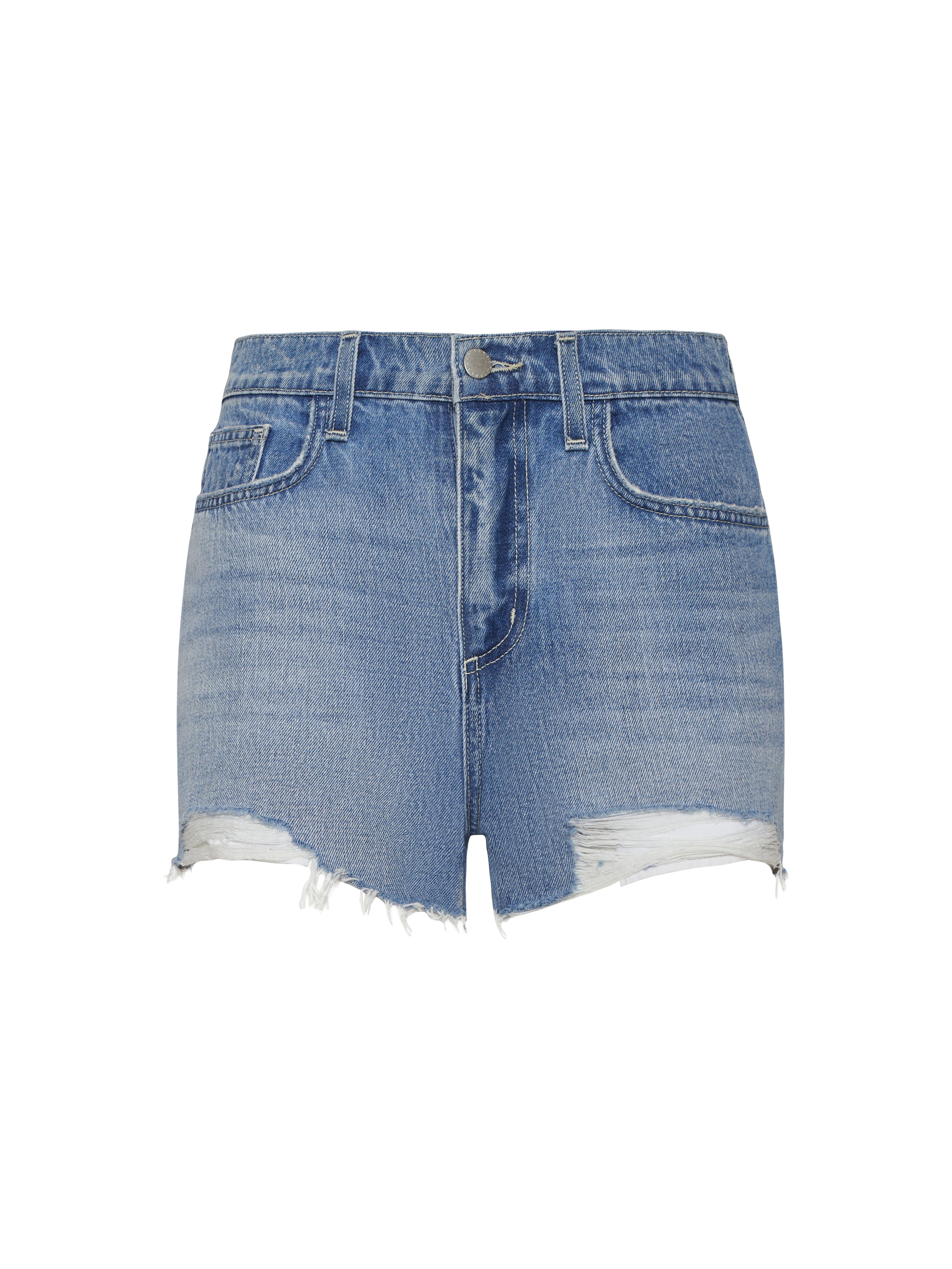 Clark Distressed Denim Short short L'AGENCE
