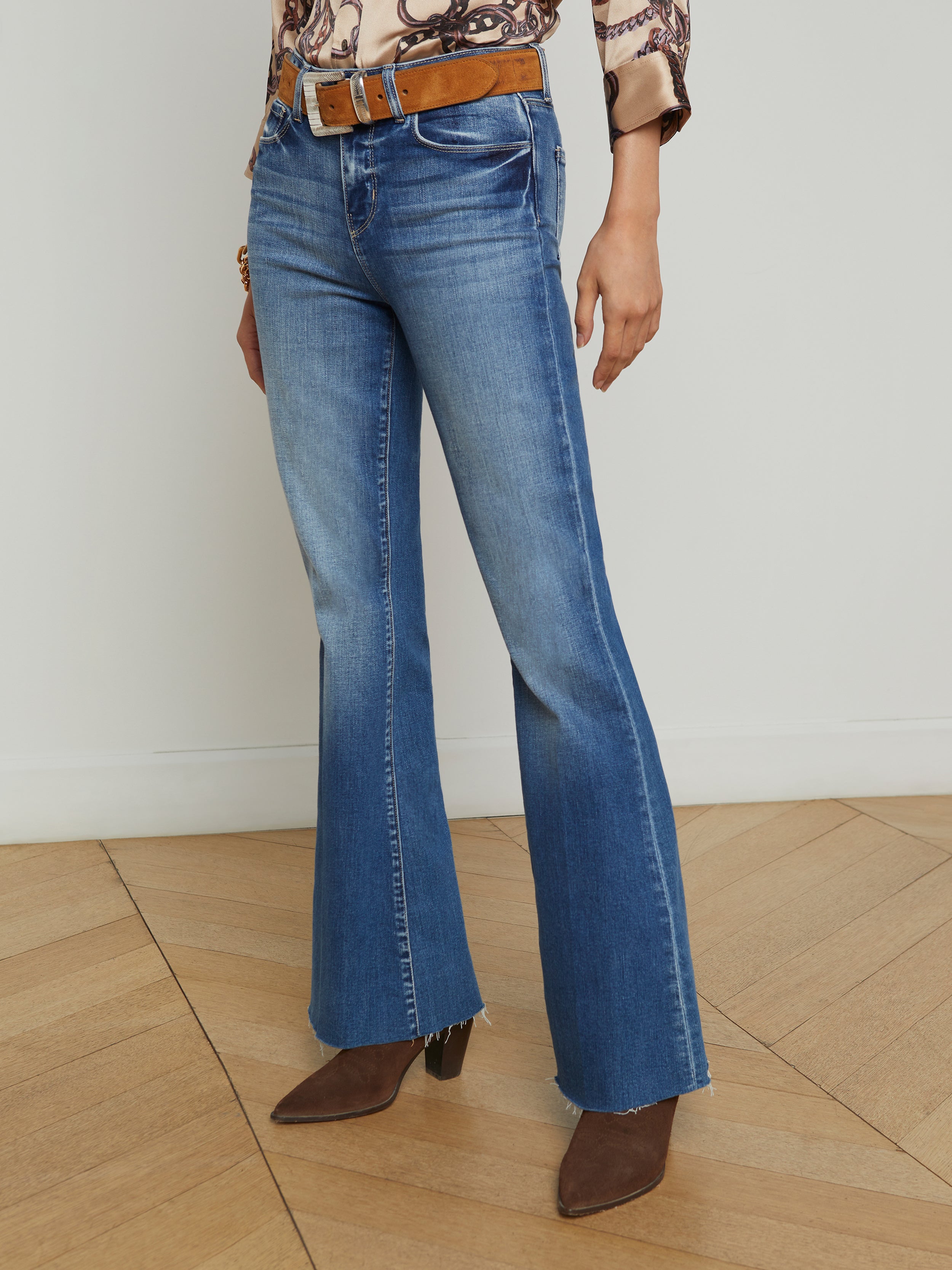 Sera Sneaker Flare Jean jean L'AGENCE Sale