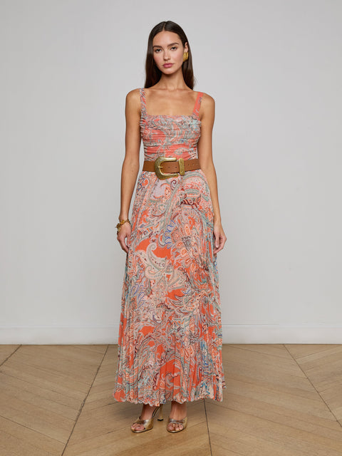 Torin Pleated Maxi Skirt skirt L'AGENCE