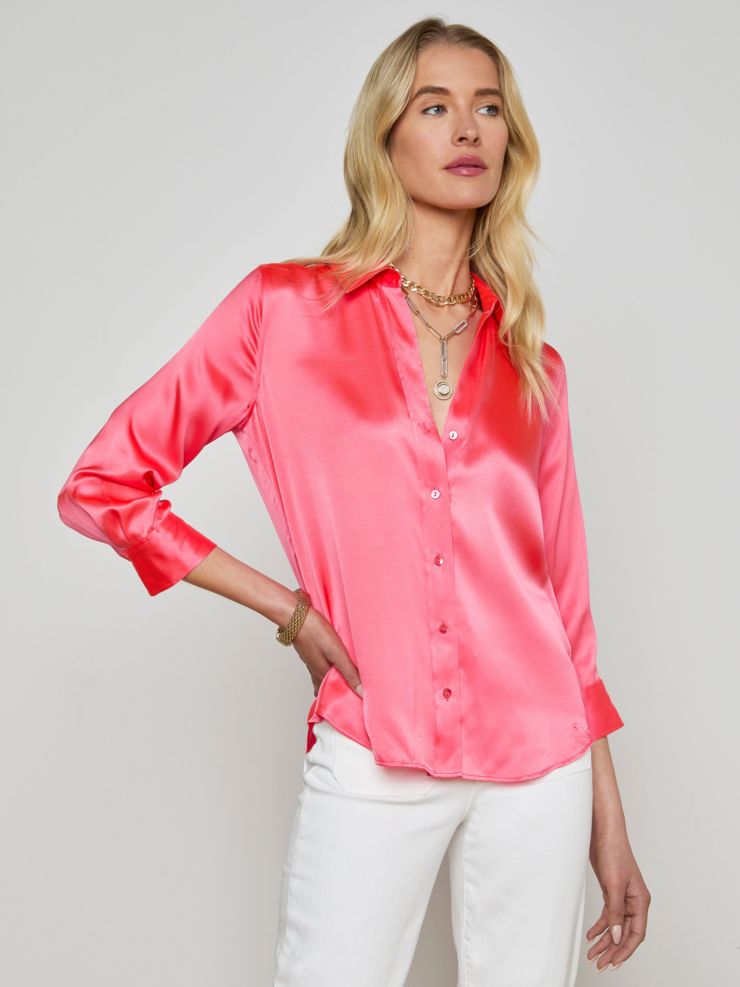 Dani Silk Blouse blouse L'AGENCE