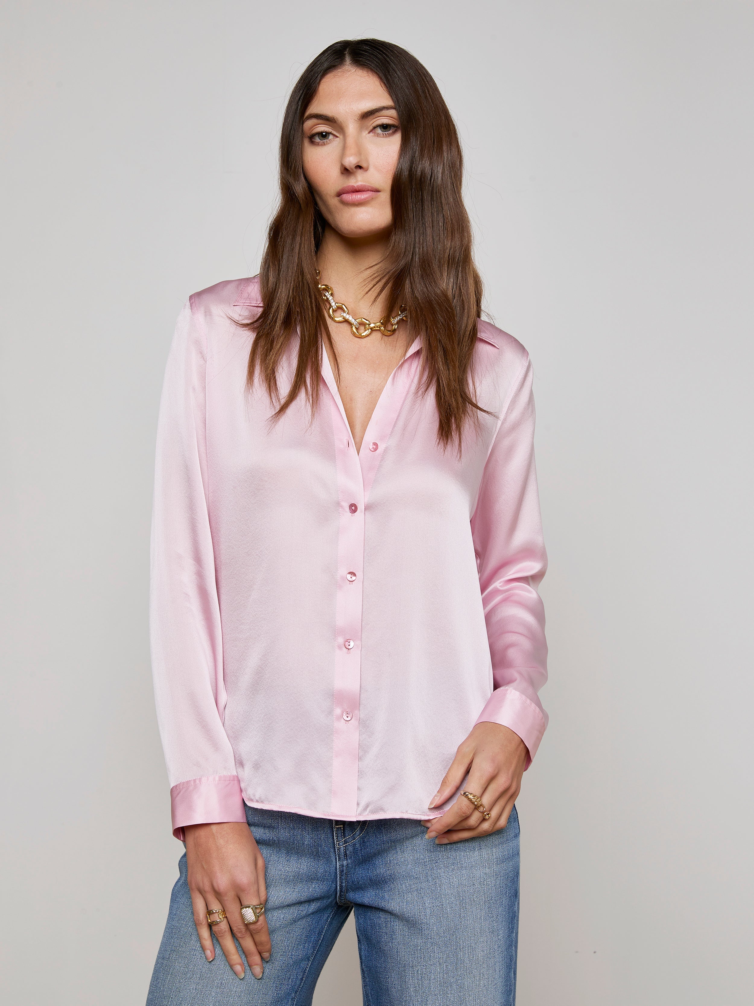 Tyler Silk Blouse blouse L'AGENCE
