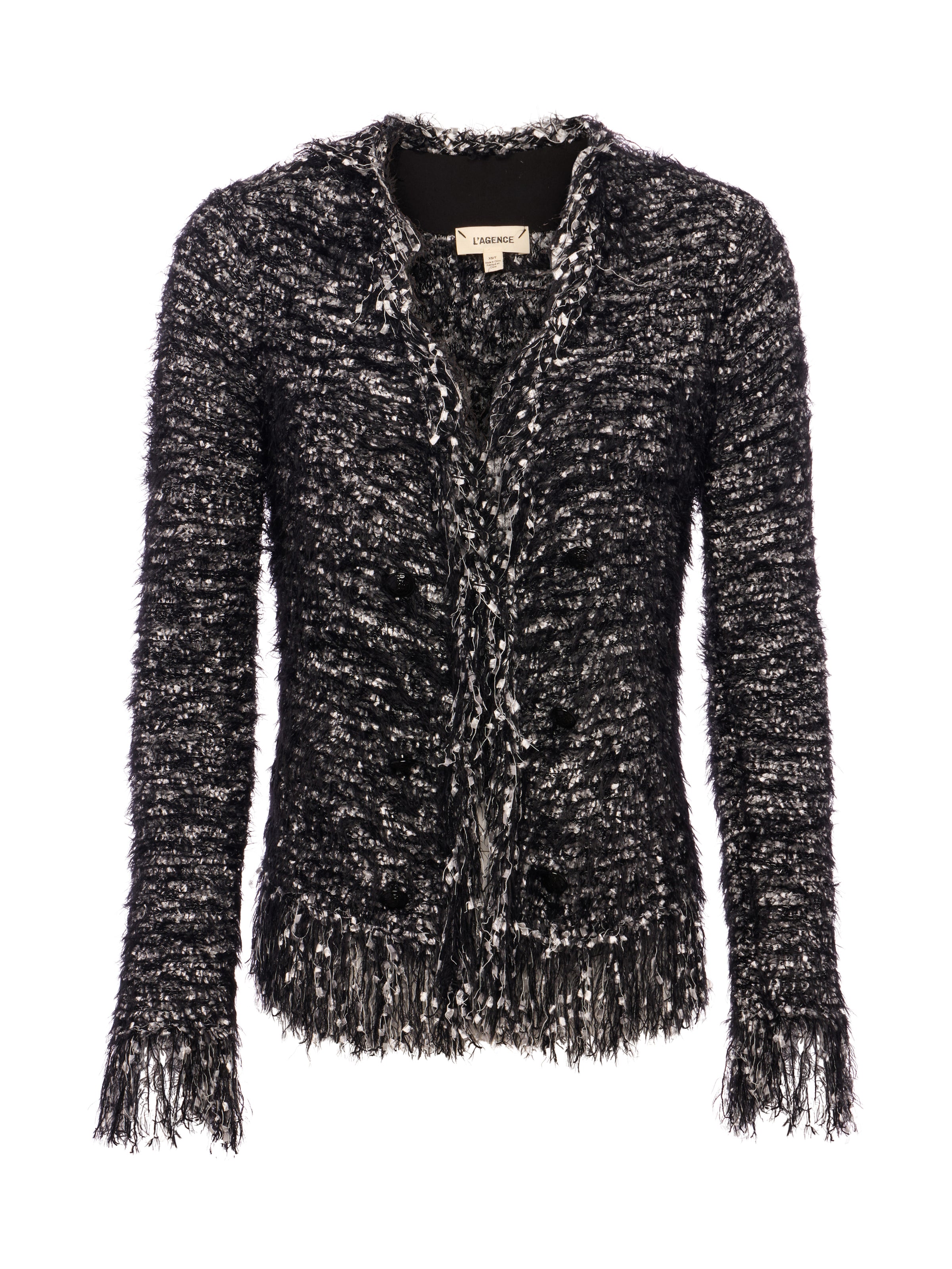 Azure Fringe Cardigan Blazer blazer L'AGENCE Sale