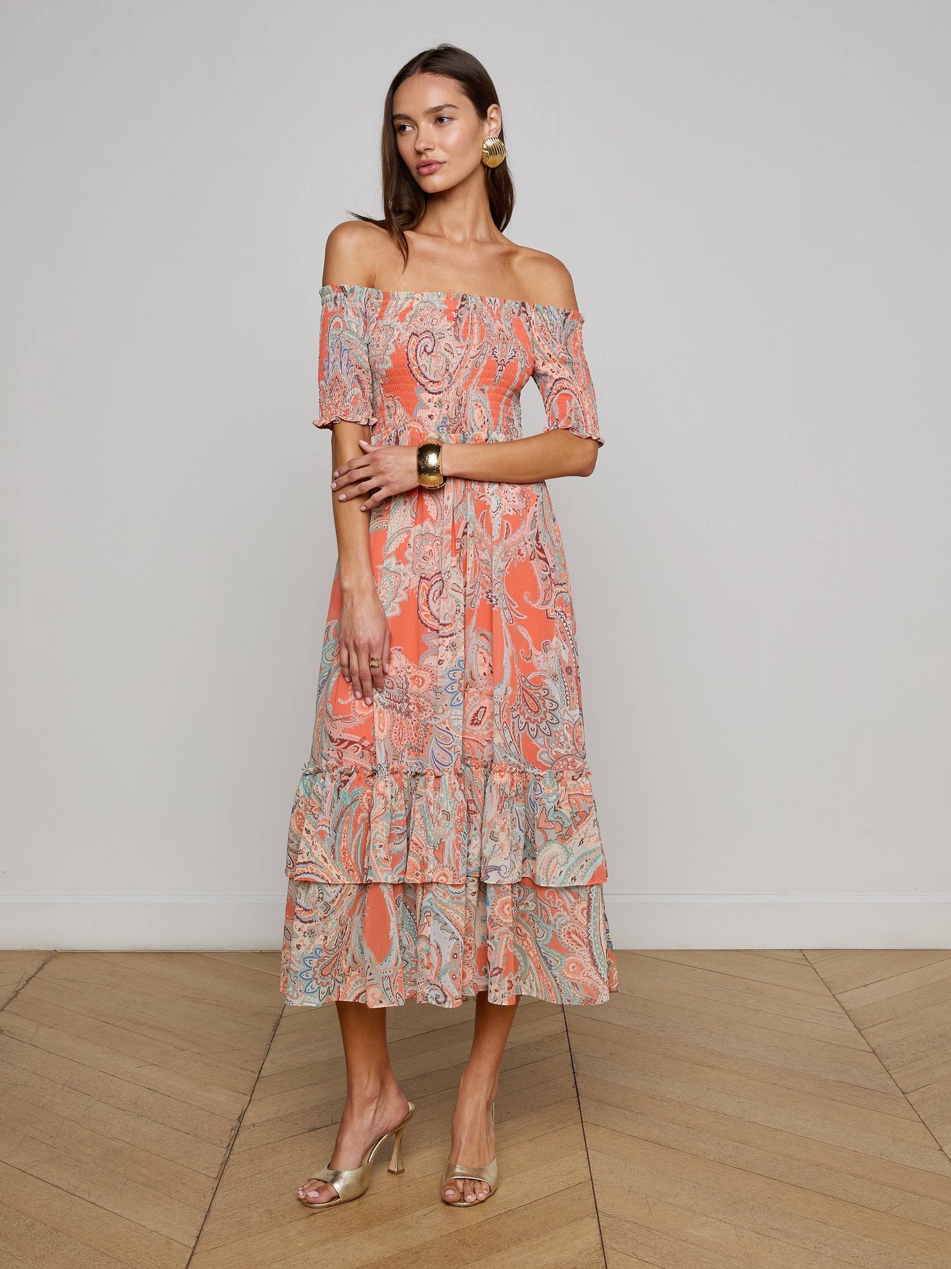 Oriel Off-The-Shoulder Dress dress L'AGENCE