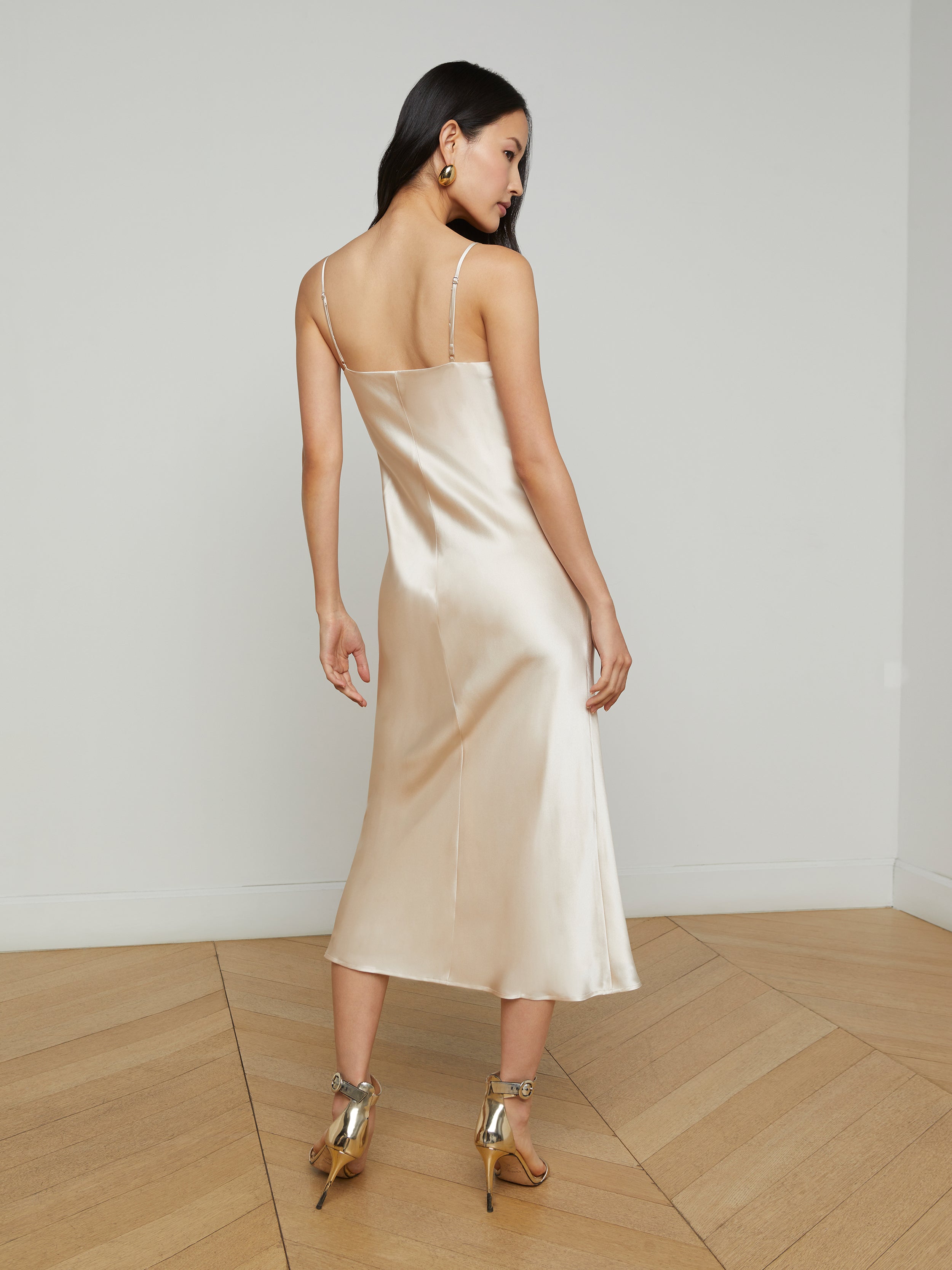 Seridie Silk Slip Dress dress L'AGENCE